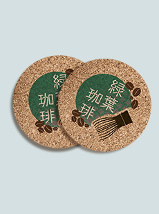 ロゴ入りコルクコースターセット